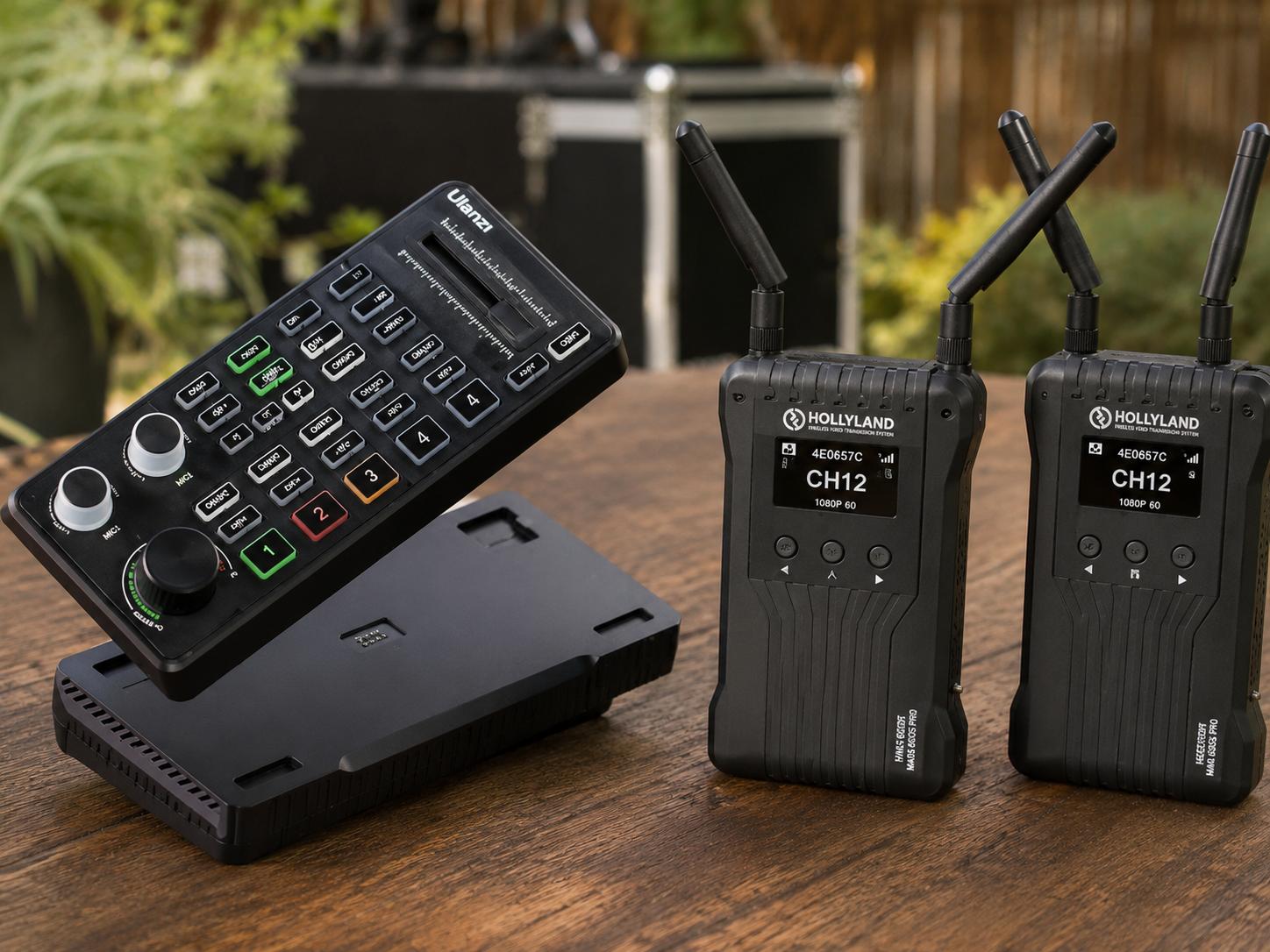 Ulanzi DD02 Video Mixer, Hollyland / Moma Mars 400S Pro HDMI Wireless Video Transmitter