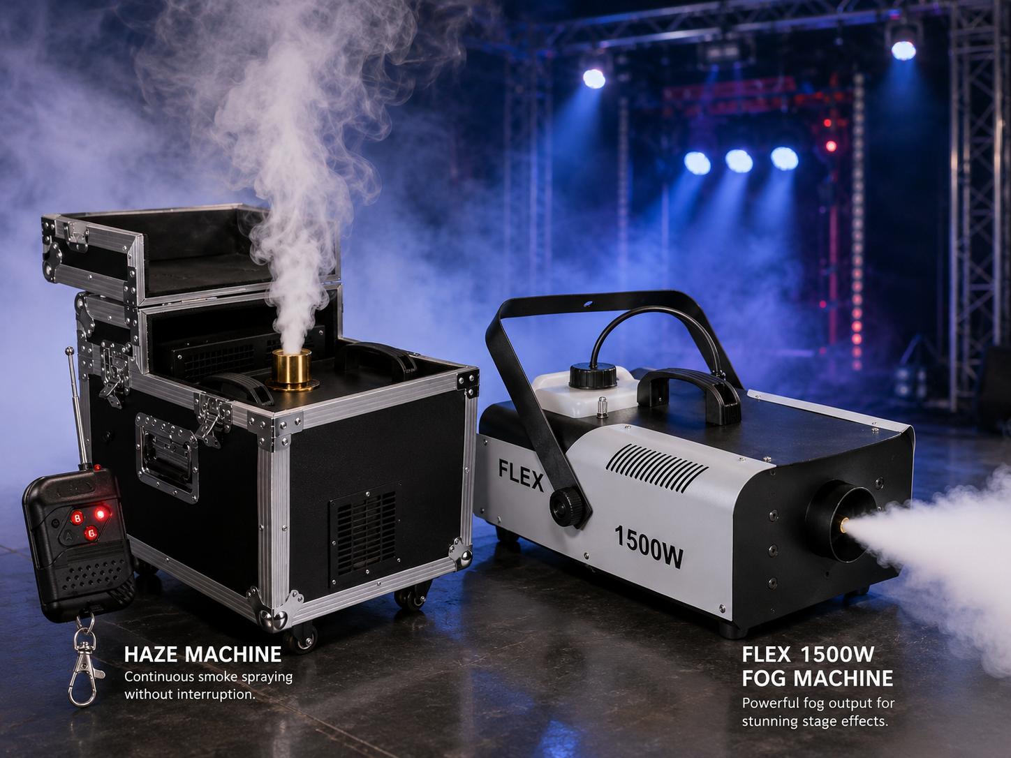 FLEX 1500W Fog Machine, Haze Smoke Machine